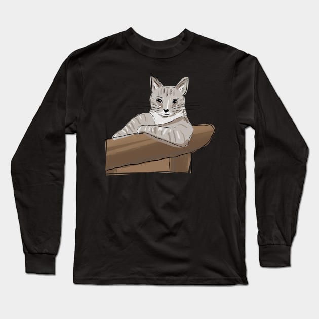 Most Interesting Cat In The World, Cat Says Hey Long Sleeve T-Shirt by SubtleSplit